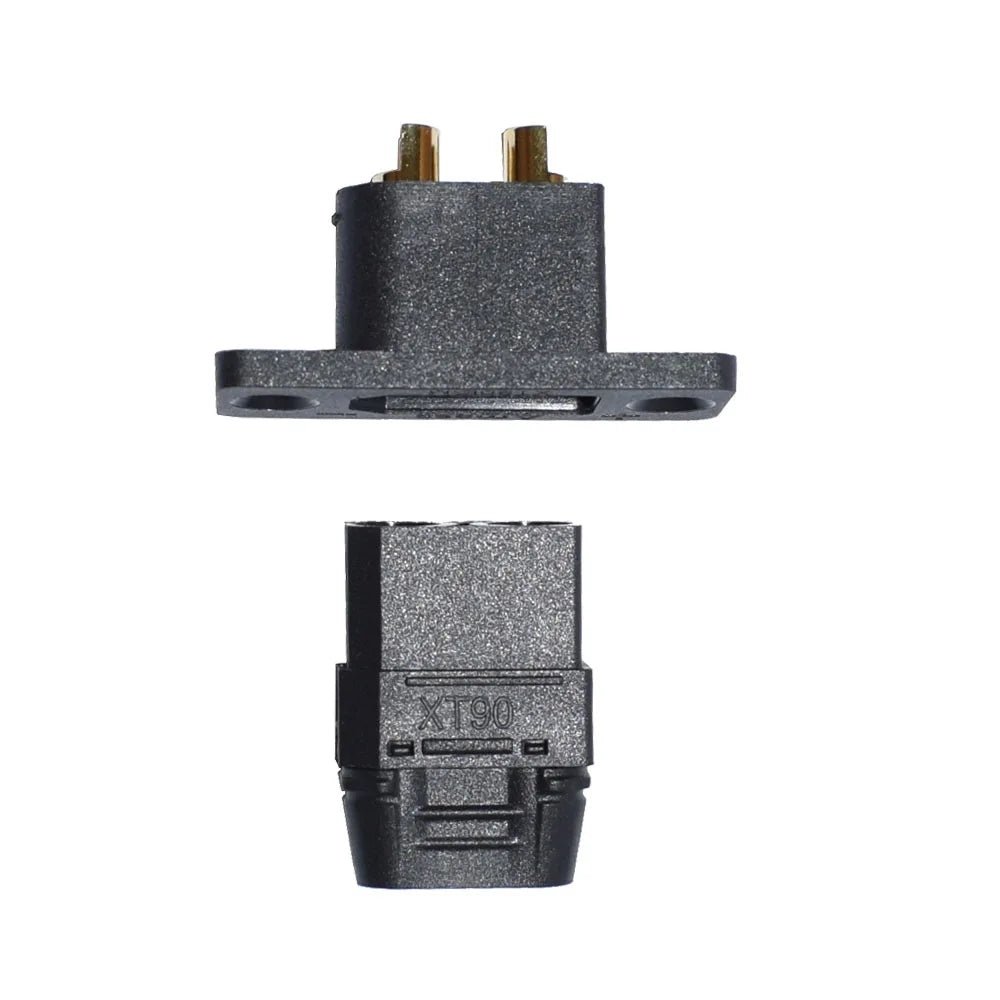 Amass XT90E-M Battery Connector XT90E Male Plug Gold-Plated Connector with PVC Protective Sleeve Dust Cap for RC Aircraft Drone