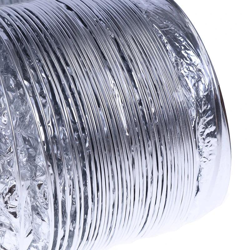 4inch Ventilator Pipe Aluminum Tube Air Ventilation Hose Flexible Exhaust Duct 2M