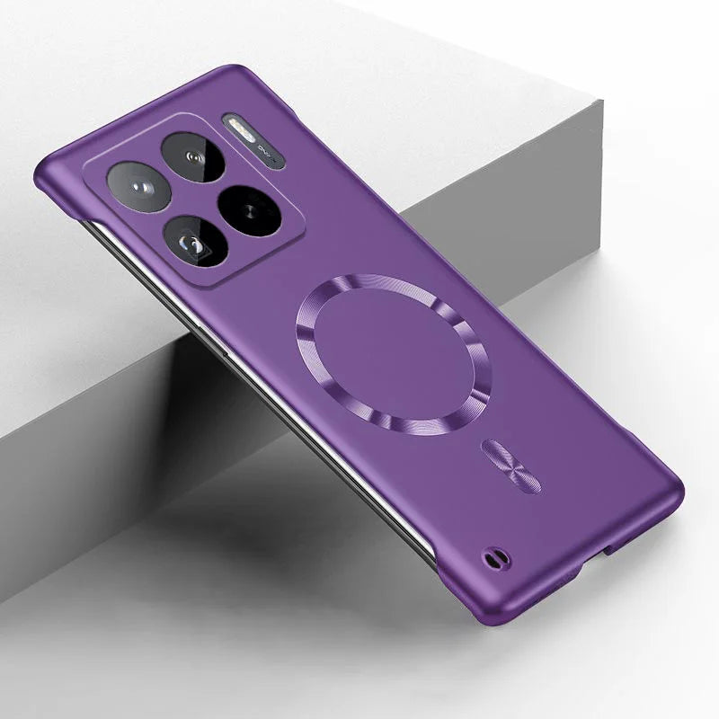 Luxury Metal Painting Slim Frameless Case For XIAOMI 17 Pro Max 15T 15 Ultra 14T 14 13T 13 12 Pro Magnetic Hard PC Cover