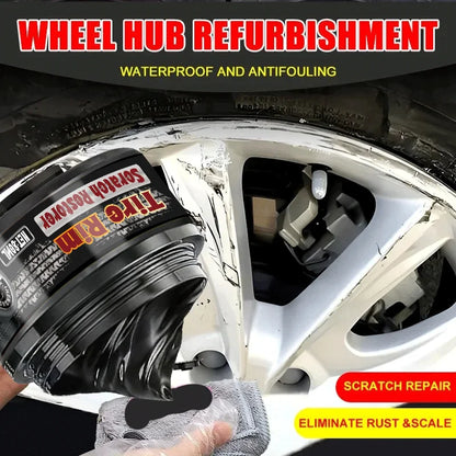 Universal Car Wheel Hub Repair Paste 80g - Scratch, Fade Removal for Aluminum Alloy & Chrome Rims, Tire polish wax