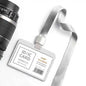 Office Supplies Luxury Metal Material Business Card Holder Credit Id Card Badge Holder With Exquisite Lanyard Custom