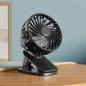 Mini Clip Fan 720°Rotation Built-in Night Lamp USB Rechargeable Powerful Airflow Portable Cooling Fan For Travel Camping Outdoor