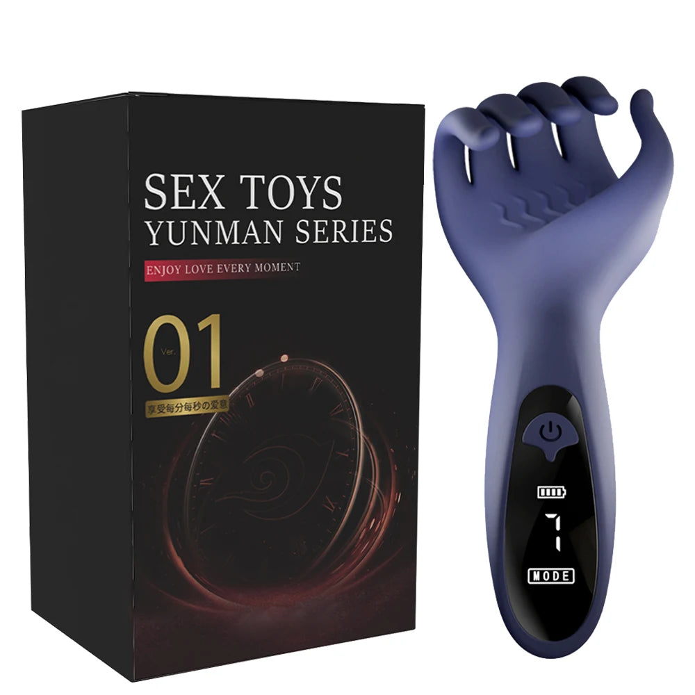 Glans Trainer for Men Powerful Vibrating Penis G Spot Masturbator Soft Fingertip Prolong Endurance Massage Vibrator Erotic Toys
