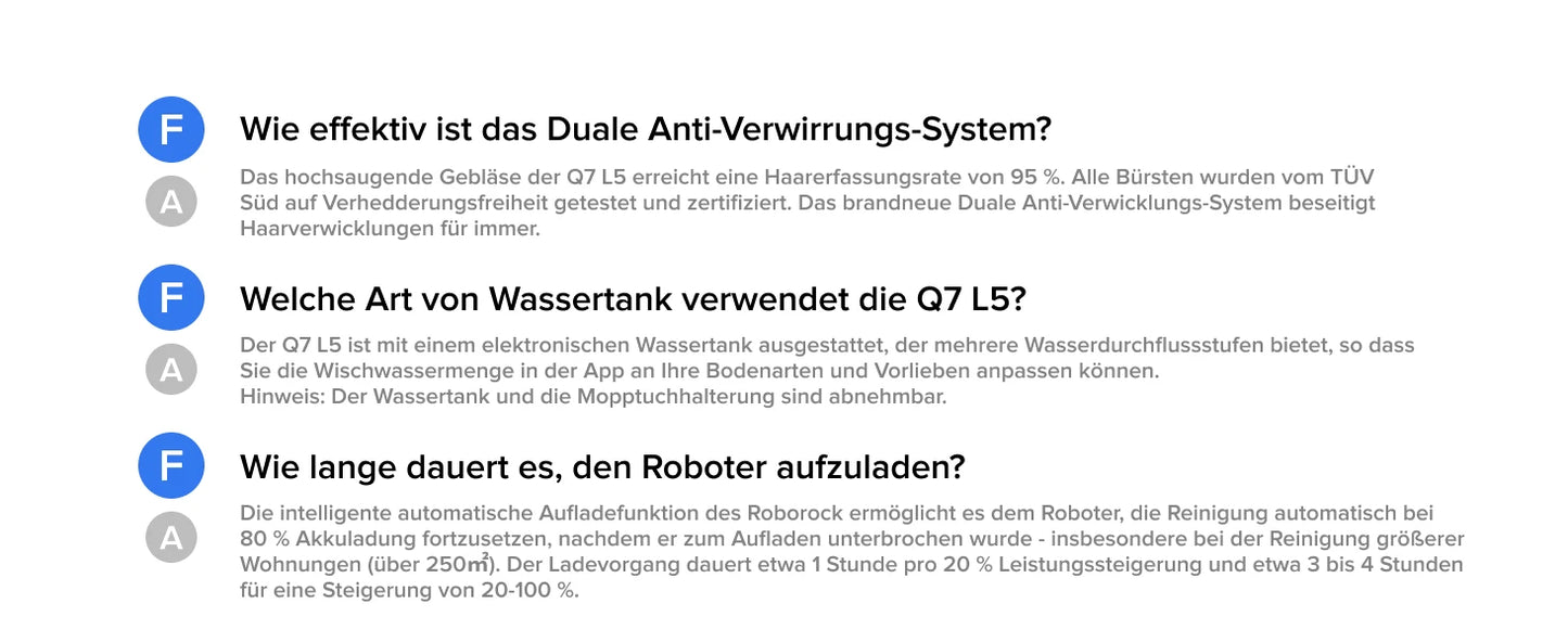 Roborock Q7 L5 robot vacuum cleaner (Q5 Pro upgraded version) has 8000Pa super suction, double anti-entanglement, precise LiDAR navigation, and intelligent restricted area.