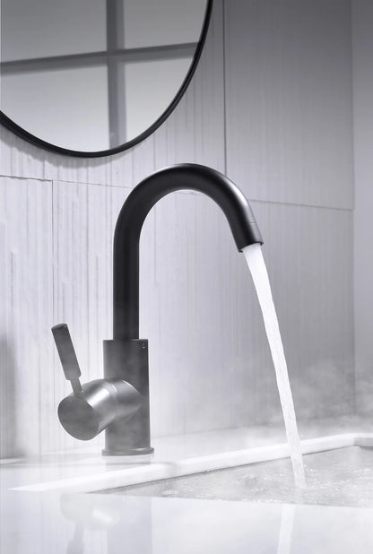 Brass Black Bathroom Basin Faucet Cold And Hot Water Mixer Sink Tap Nickel Brushed Gold Rose Bronze Taps with Pop Up Drain