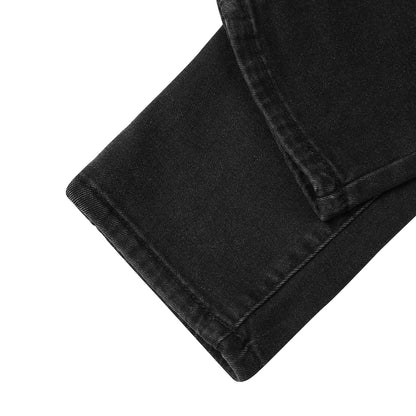 2025 New Men Slim Biker Ripped Long Denim Trousers Skinny Jeans Side Straps Zips Male Jogging Pants Destroyed Stretchy Pants