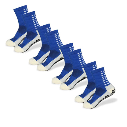 Men's Mid-Calf Sports Socks Breathable Anti-Slip Silicone Dotted Football Basketball Yoga Socks Comfortable Breathable Sports