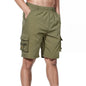 Men's Cargo Shorts Summer Oversized Pants Elastic Waist Large Size Outdoor Jogging Sweatpants Trend Multi Pockets Men Clothes