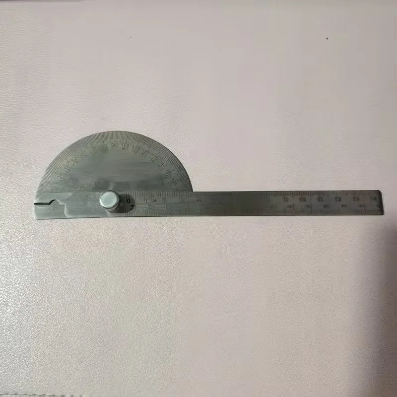 Stainless Steel Adjustable Protractor, Precision Angle Measuring Tool for Woodworking, Carpentry & DIY