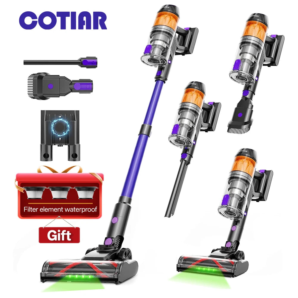 COTIAR R11 500W 50000PA Power Handheld Cordless Wireless Vacuum Cleaner for Home Appliance 1.2L Dust Cup Removable Battery