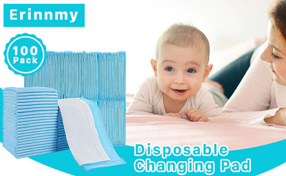 20-100Pcs Disposable Changing Pad High Absorbent Diaper Changing Pads Waterproof Leak Proof Baby Disposable Underpads for Baby