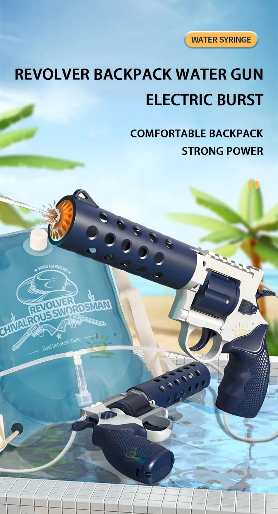 Backpack Electric water gun,Full-Automatic Shooting Water Gun Toys for male Summer Outdoor Beach High-capacity Guns Game Gifts