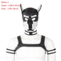 Large Size Puppy Cosplay Neoprene Fetish Hood Mask Kit with Chest Strap Collar Armband Sex Costumes for Bdsm Slave Role Play