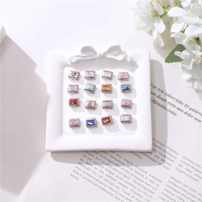 Wholesale Cute Animal Swimming Dogs Cats Sheep Charm Bracelet Fit 9mm Bracelet Stainless Steel Italian Links Making DIY Jewelrys