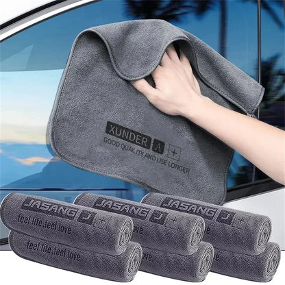 1-10PCS Car Wash Towel Ultra-fine Fiber Car Cleaning Cloth Soft Clean and Dry Cloth Edge Sealing Strong Water Absorption Rags