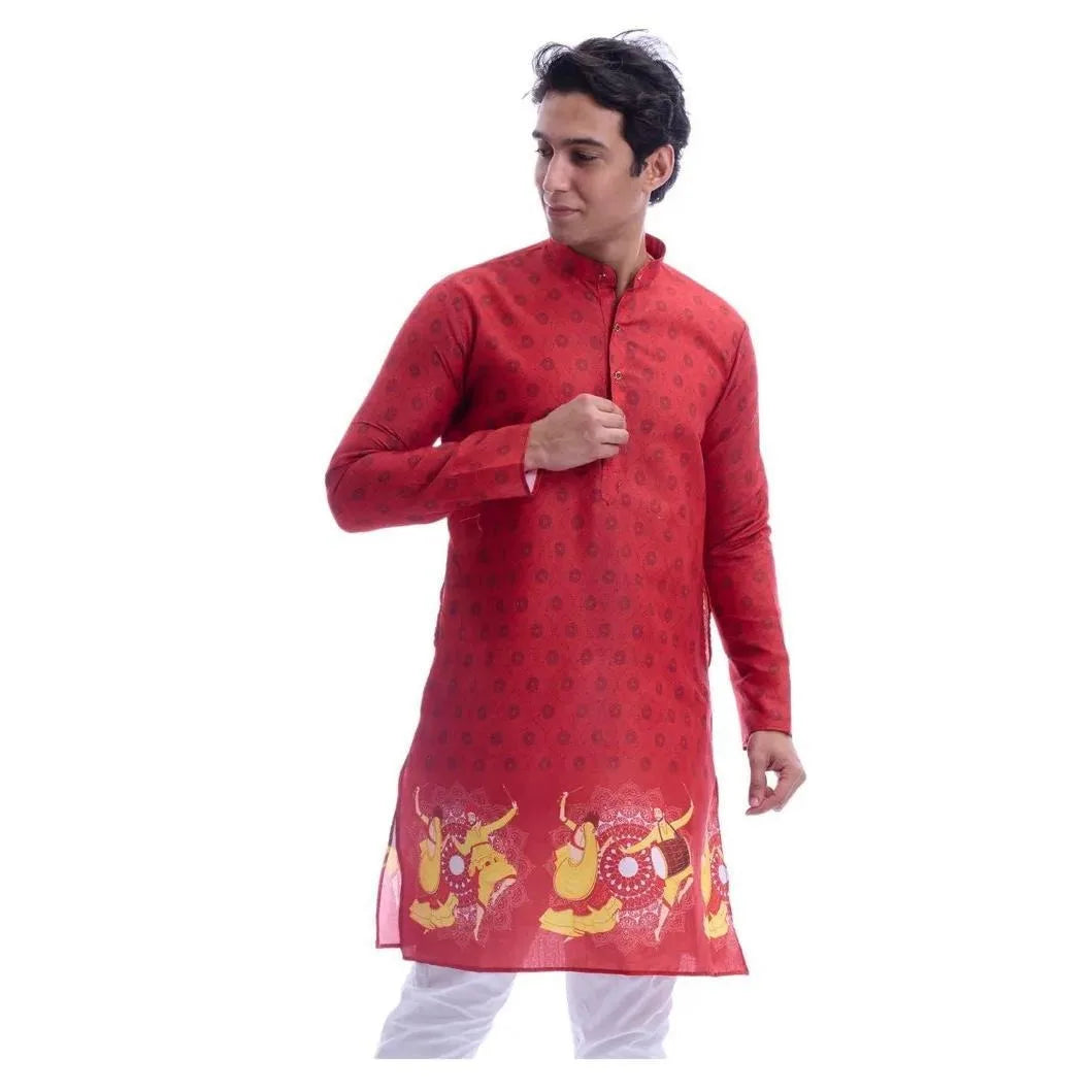 Muslim Kurtta Caftan Dubai Men'S Robe Long-Sleeved Ethnic Style Stand Collar Arabic Clothing National style Middle Eastern