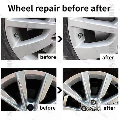 450ml Silver Series Alloy Automotive Wheel Repair Spray Paint - DIY Scratch Remover, Touch Up Paint Quick Matte Bright black