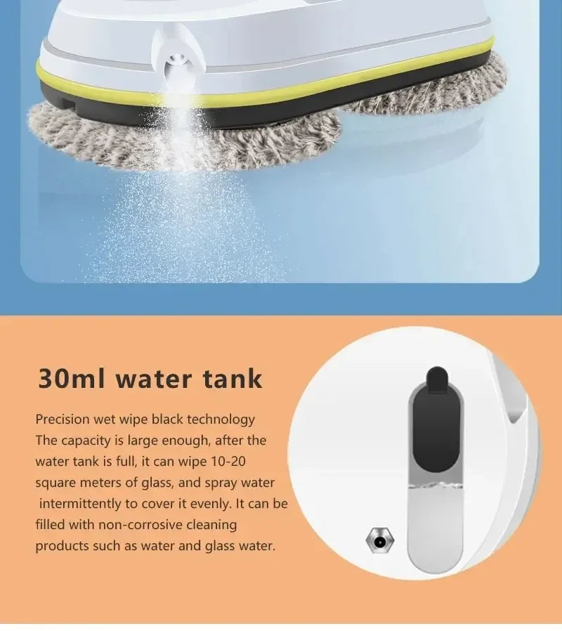 DIVEDEER Window cleaner for home use fully automatic single water spray window cleaner remote control window cleaner robot