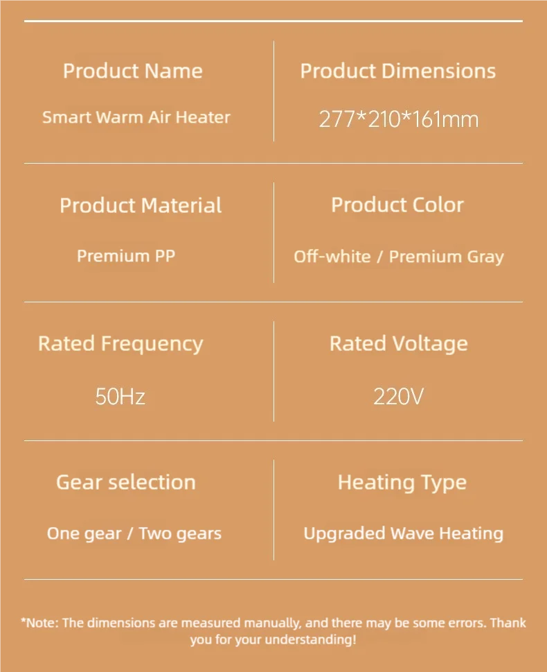 Portable desktop electric heater suitable for home and office use Mini fan heater suitable for desktop use and foot warmer