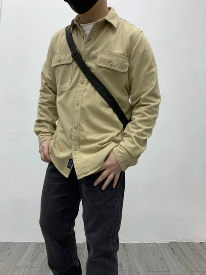 Autumn New Japanese Retro Heavyweight Twill Long-Sleeve Turn-down Collar 100% Cotton Shirt Men's Fashion Washed Casual Blouses