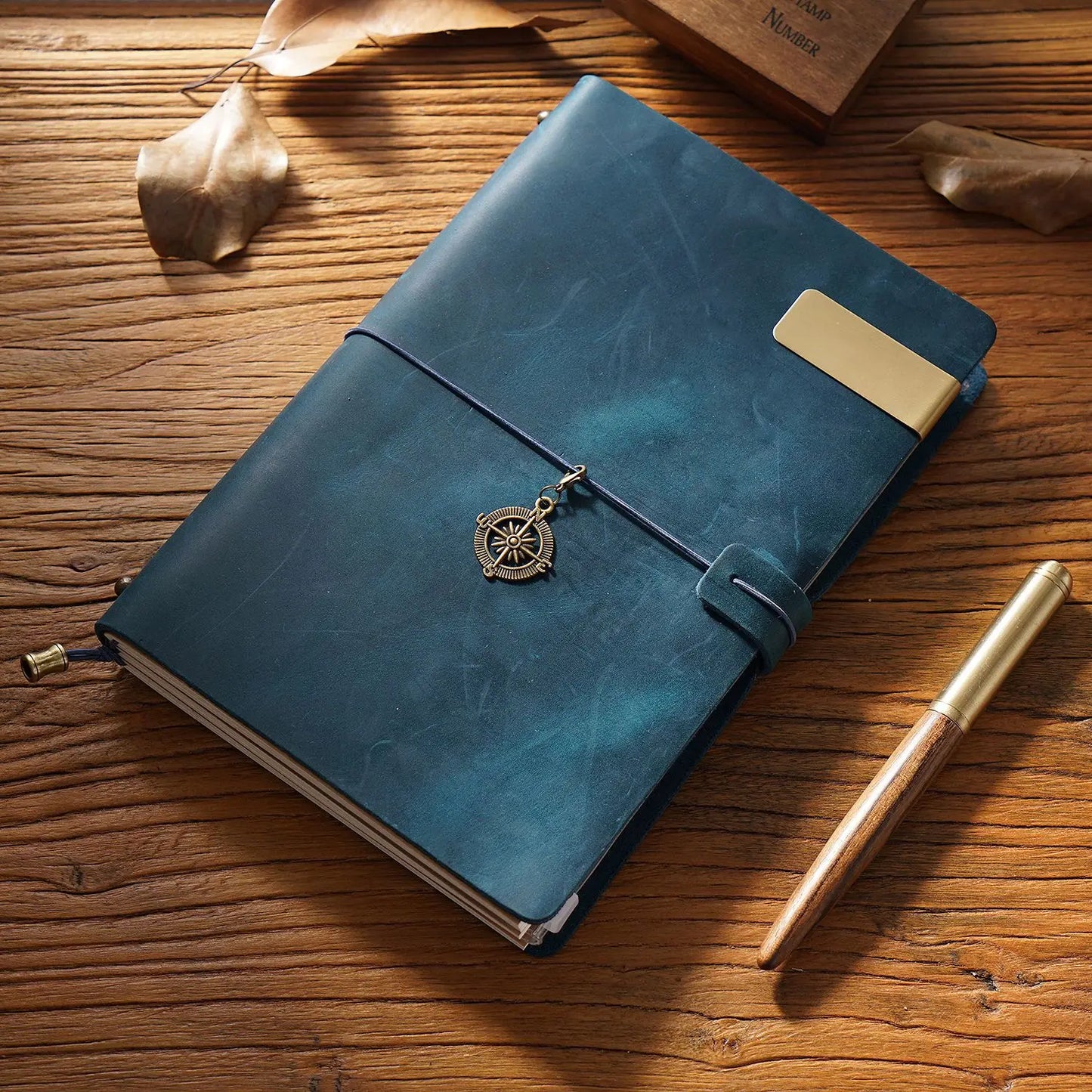 Fromthenon Leather TN Travel Notebook Handbook Diary First Layer Cowhide Diary Handbook Notes Handmade Loose-leaf Notebook