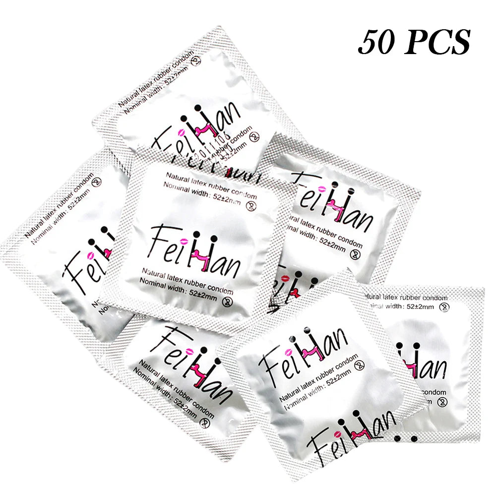 10/50pcs Hyaluronic Acid Condom Cock Penis Sleeve Natural Latex Lubricate Ultra Thin Condom Contraception Supplies Adult Sex Toy