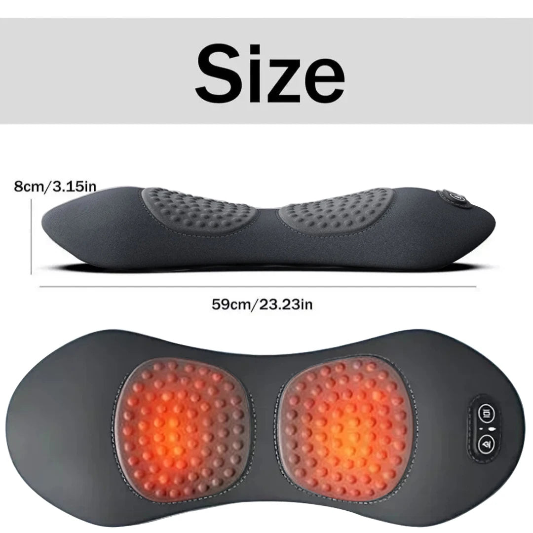NEW 3-in-1 Back Massager Heat Vibration for Back Pain Relief Herniated Disc Stretch Support Traction Lower Back Massage Pillow