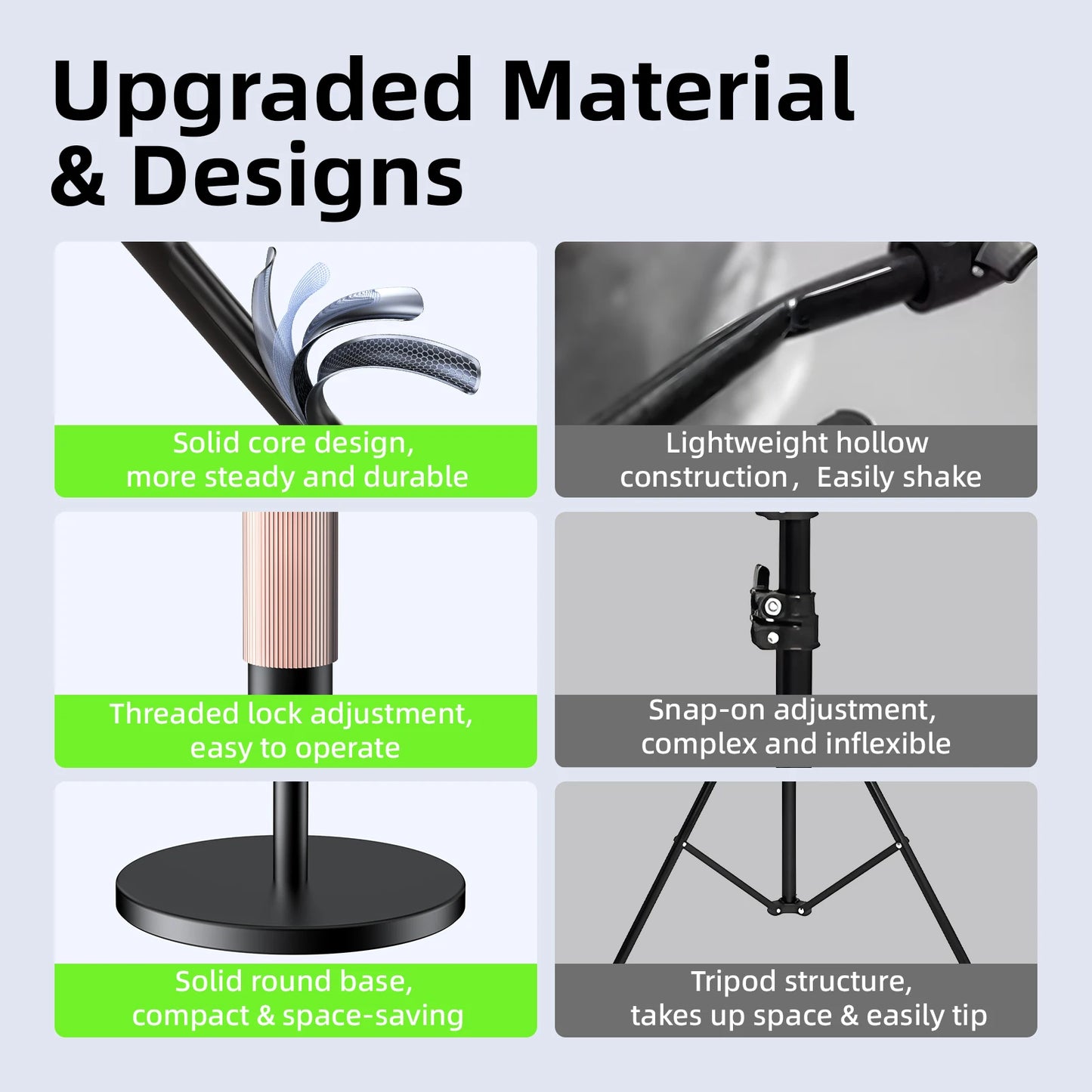 GOOJODOQ Tablet Stand Phone Holder Floor Lazy Support Stand Desktop Live Broadcast Stand Aluminum Alloy Retractable iPad Clip