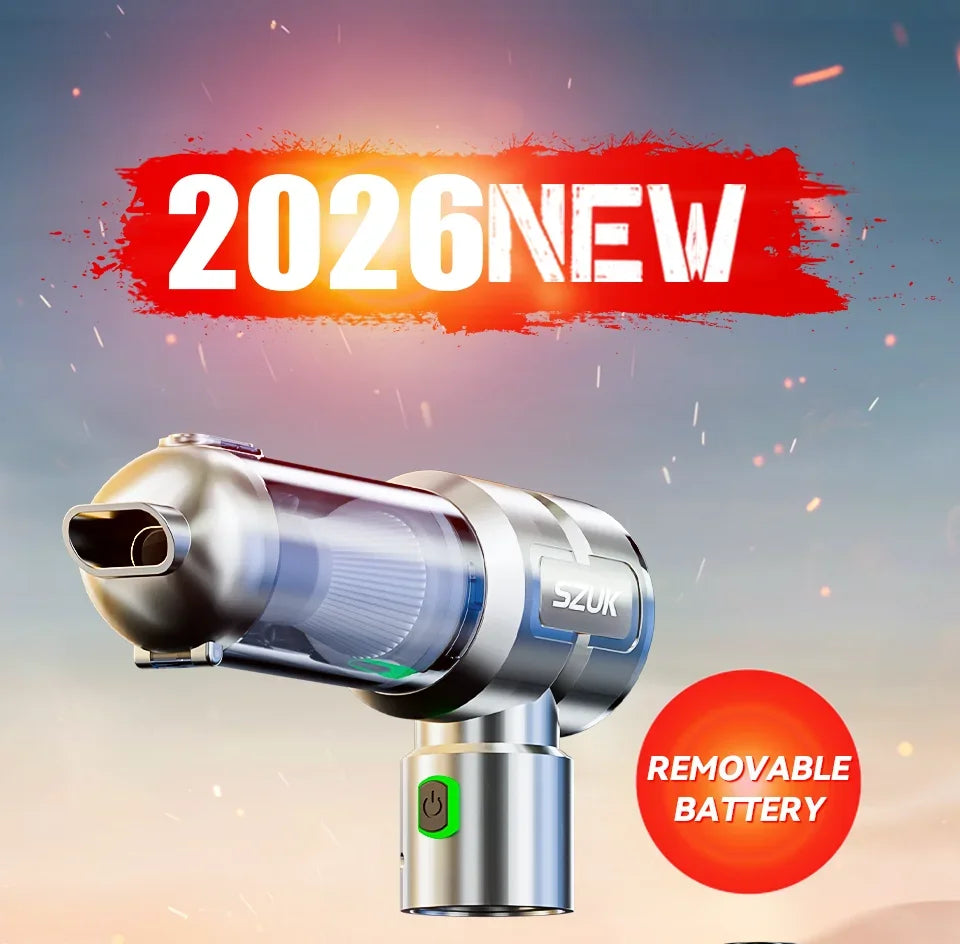SZUK Car Vacuum Cleaner Portable Blower Handheld Cleaning Machine with LED Light Powerful Wireless Mini Vacuum Cleaner for Car