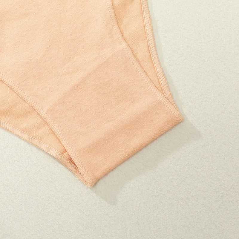 4PCS/SET Seamless Cotton Panties Women Sexy Low Waist Briefs Solid Color Breathable Female Underwear Soft  Comfortable Intimates