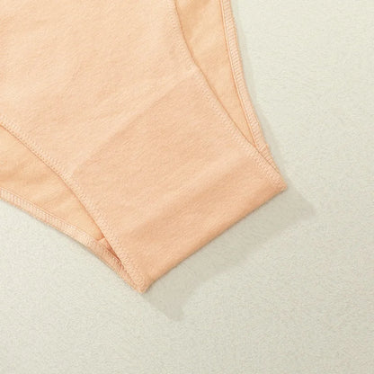 4PCS/SET Seamless Cotton Panties Women Sexy Low Waist Briefs Solid Color Breathable Female Underwear Soft  Comfortable Intimates