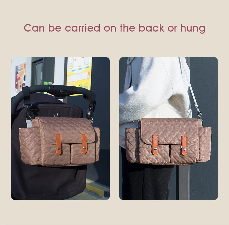 Stroller Organizer Bags Magnetic Buckle Mummy Travel Hanging Bag Bottle Holder Pram Diaper Bags Baby Stroller Accessories