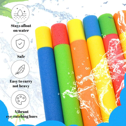 6/8Pcs Foam Water Guns Toys for Kids Long Range Water Squirter Blaster Soaker Guns Fighting Game for Outdoor Beach Swimming Pool