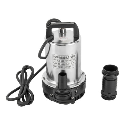6000L/H Submersible Sewage Pump, 12V DC Sewage Dirty Water Pump 160W Stainless Steel Durable Drain Septic Sump Celler Pump