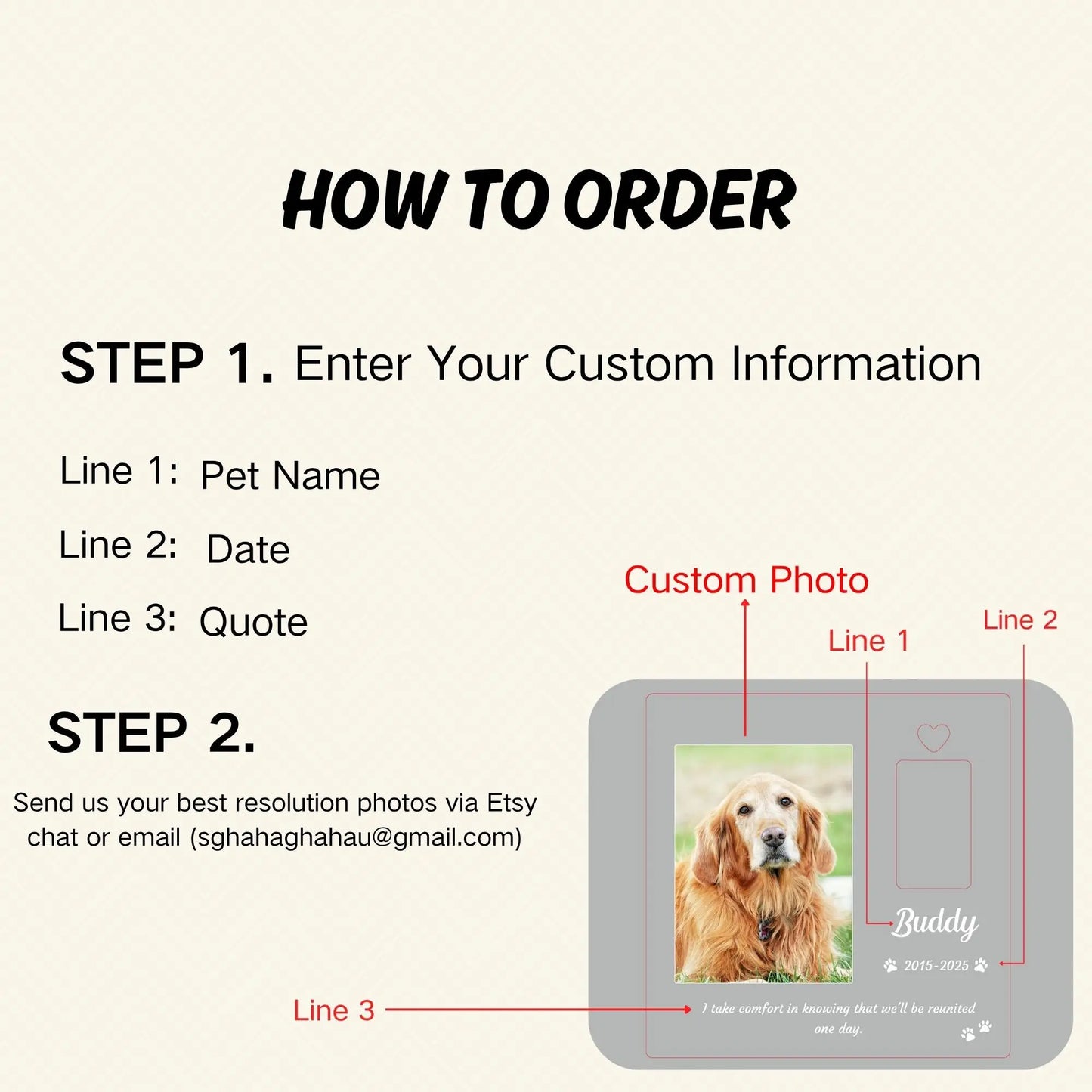 Pet Memorial Gift Custom Photo Night Light for Deceased Pets Personalized LED Pet Plaque Sympathy Gift for Dog Cat Loss with Sta