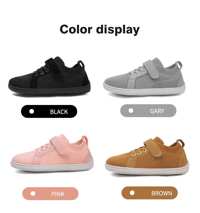 Kids wide foot barefoot shoes boys and girls minimalist kids sneakers natural opening shoes toddler small big kids walking shoes