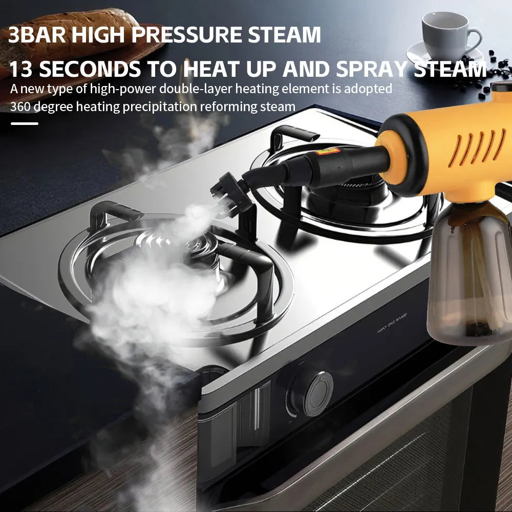 Steam Cleaner, Pressurized Handheld Steam Cleaner for Home with 8pcs Accessories, Use Steamer for Cleaning