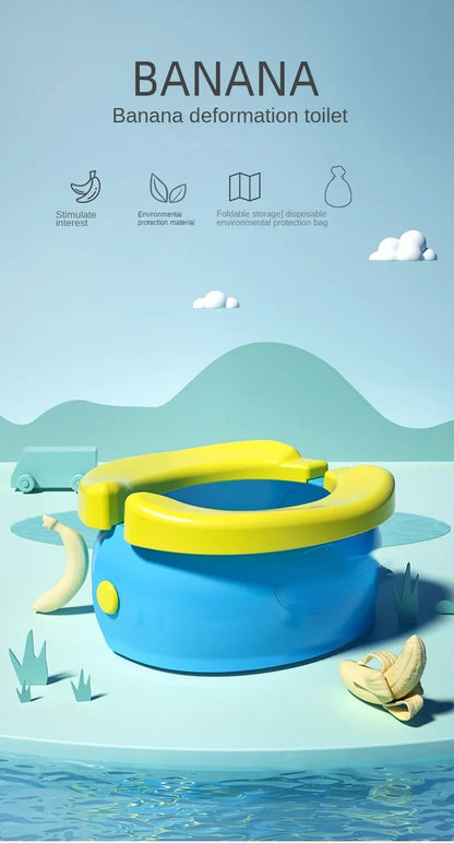 Children's Foldable Potty Training Seat Easy To Clean Toilet Seat Boys and Girls Birthday Gift Portable Travel Baby Potty