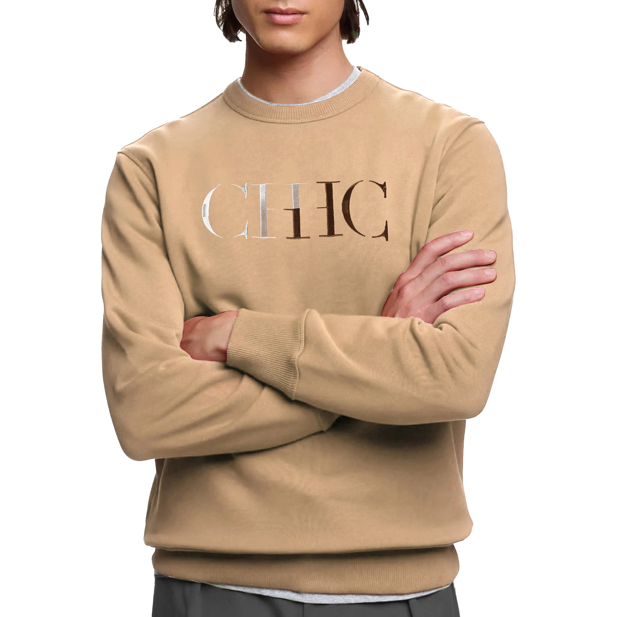 CHCH New Men's Hoodies Casual Sweatshirts Embroidery Men Hoodies Pullover Streetwear Solid Tops Fashion Streetwear Men Hoodies