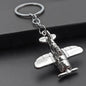 Air Plane Model Fighter Keychains Metal Cool Airplane Keyring Pendant Car Motorcycle Bag Key Chain Ring for Men Creative Gift