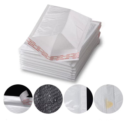 50pcs Pearlescent Film Waterproof Bubble Bag Packaging Express Bag White Foam Self Seal Pack Bag ShippingbagThickened Envelope
