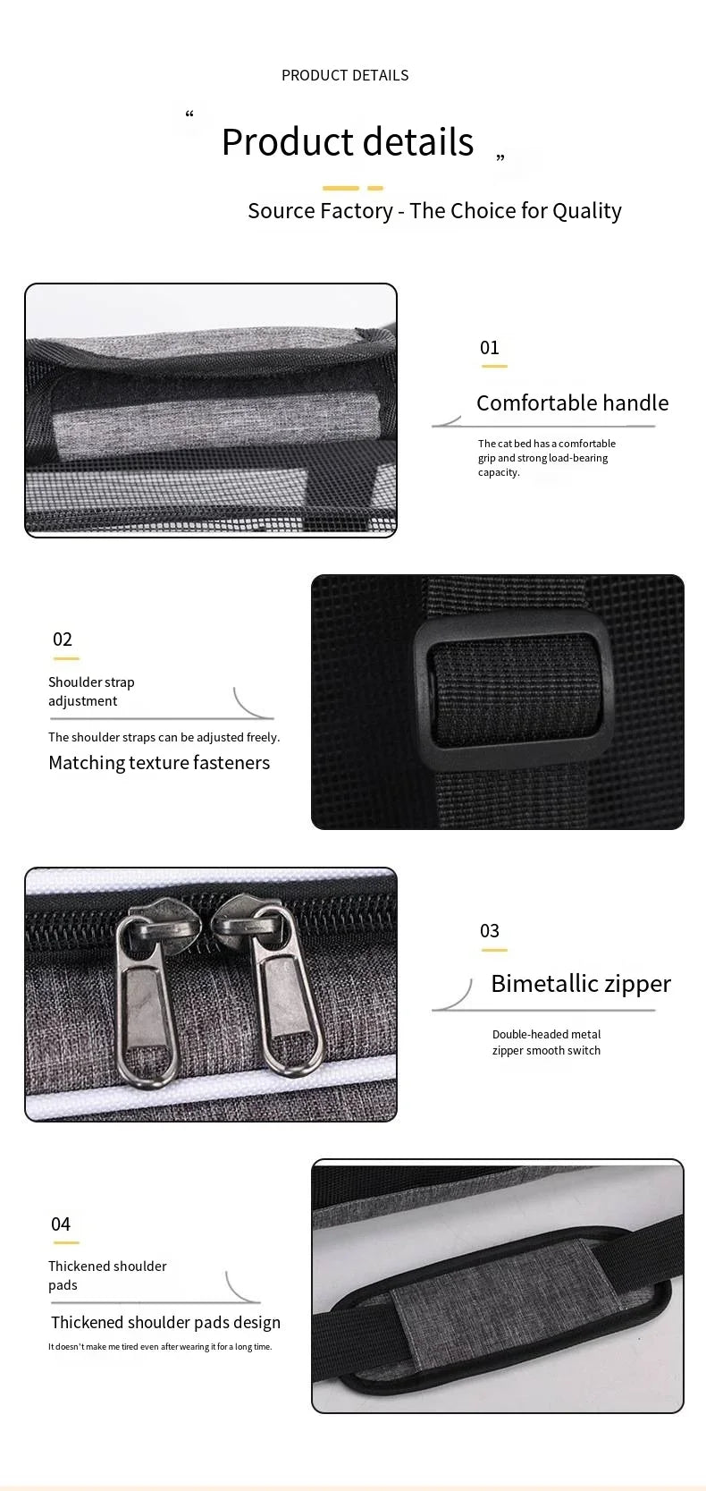 Large Capacity Mesh Breathable Pet Bag Outdoor Portable Cat Backpack Breathable Mesh Pet Travel Carrier Cats Daily Outdoor Use