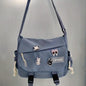 Men's Nylon Crossbody Bag Large Capacity Casual Messenger Bag Student School Bag Travel Business Shoulder Bag