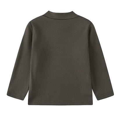 1/3/4 Pcs Children's Mid-collar Bottoming Shirt in Autumn And Winter Solid Color Joker Girls' Long sleeve T-shirt Boys' Casual S