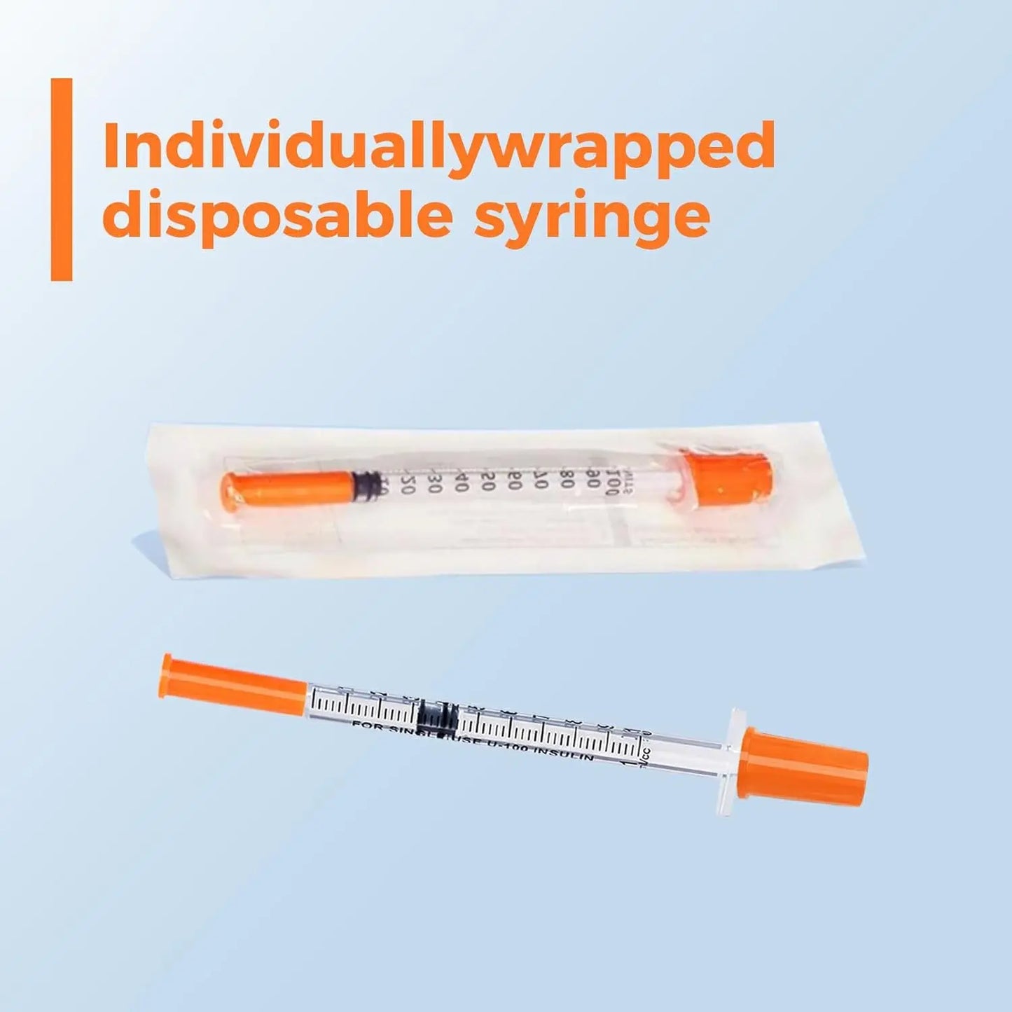 100/30 Pack 1ml 30G/31G 5/16 inch (8mm) Syringes with Needles Individually Packaged for Laboratory And Pet Supplies