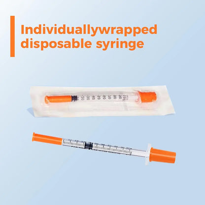 100/30 Pack 1ml 30G/31G 5/16 inch (8mm) Syringes with Needles Individually Packaged for Laboratory And Pet Supplies