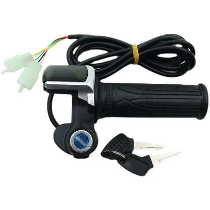 24V/36V/48V Electric Bike Twist Grip Throttle with LCD Battery Display Electric Bicycle Throttle Grip with Power Indicator