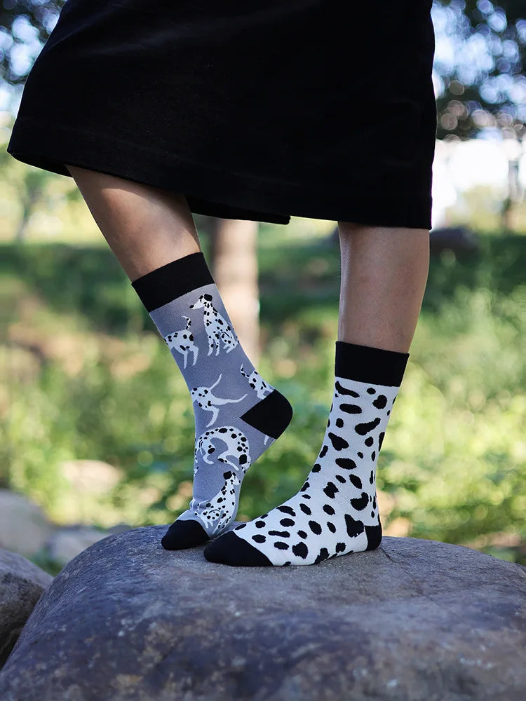 1 Pair Man Women Sock Original AB Tide Socks Colorful Cat Dog Koala Cow Cotton Socks Four Seasons Unisex Socks for Birthday Gift