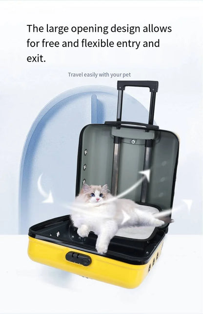 2026 New Multi Functional Small Pet Breathable Box, Cat Suitcase, Comfortable Outdoor Pet Suitcase, Travel Suitcase