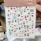 1sheet 5D Halloween Nail Stickers Pink/Green/Black Cartoon Pattern Nail Art Slider DIY For Sweet Cool Girl Cute Nail Decoration